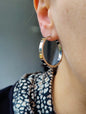 NEW Gold Screw Hoop Earrings 3.8grams 9ct White Gold 30mm Hallmarked New 