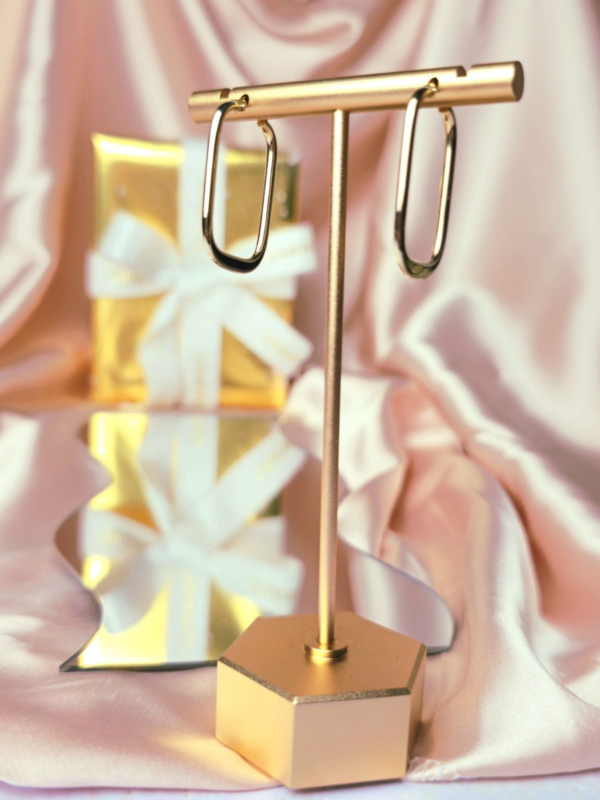 NEW 9ct Yellow/White Gold Solid Drop Dangling Earrings Studs Hallmarked