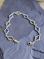 New Solid 9ct Yellow/WhiteGold Chain BRACELET 7.5inch Hallmarked 375 Lovely
