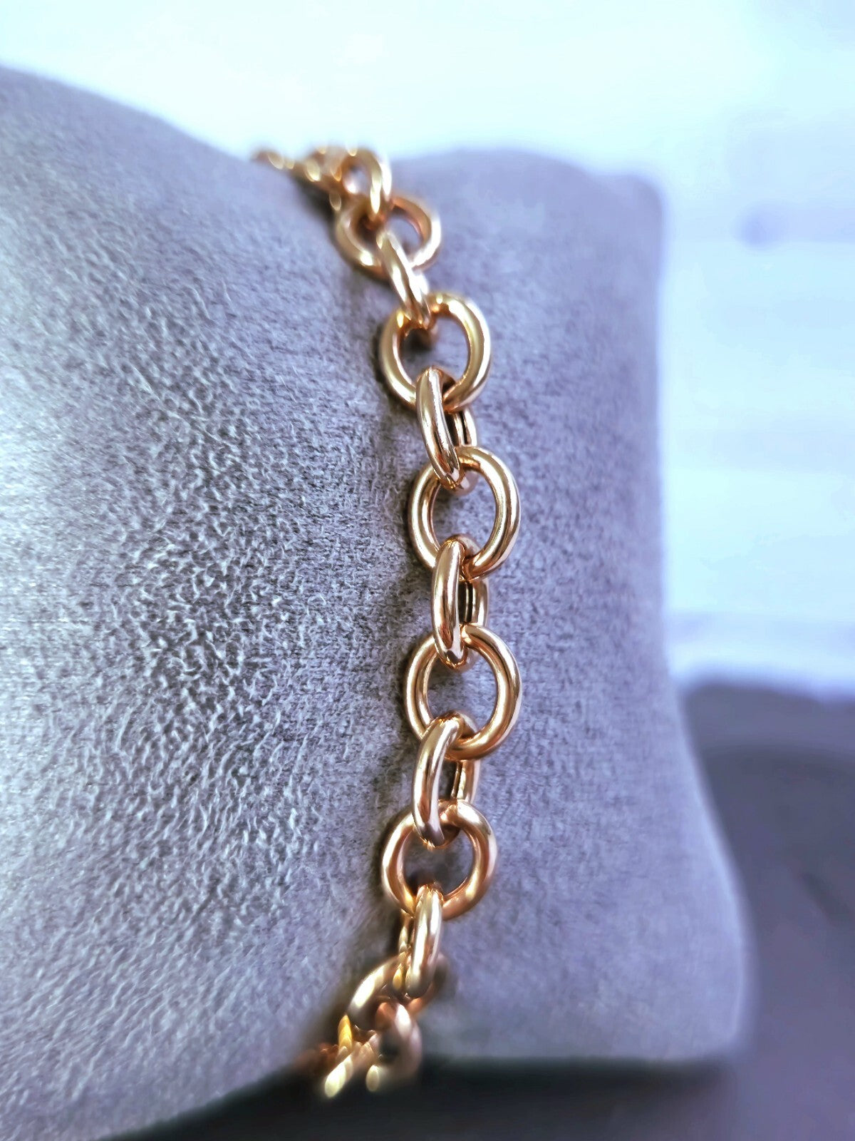 New 9ct Rose Gold Round Link Chain BRACELET Cable Link Fashion Bracelet