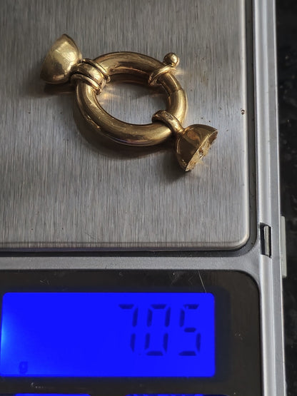 18ct Yellow Gold Lobster Clasp for Necklace or Bracelet Heavy Chunky 22mm x17mm