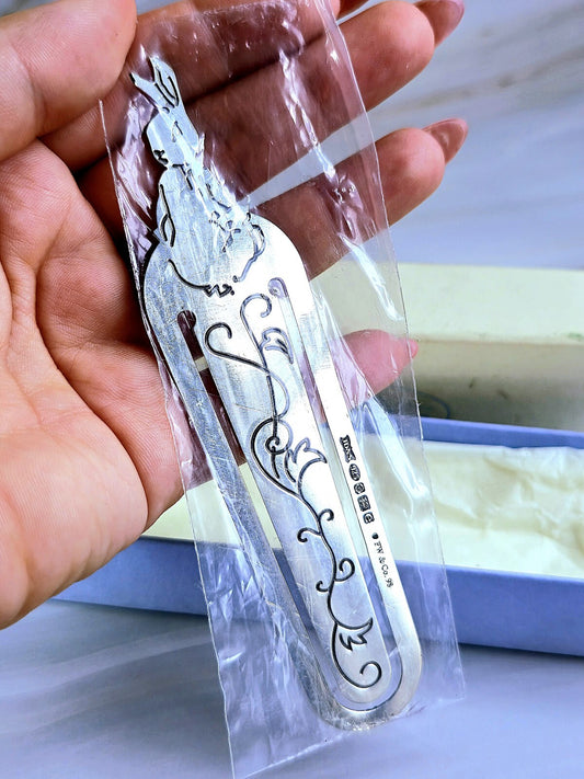 Solid Sterling 925 Silver Pierced Bookmark Kids Gift Christening Birthday New