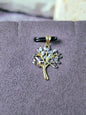 New 9ct Yellow/White Gold Tree of Life Delicate Pendant Diamond Cut Leaves