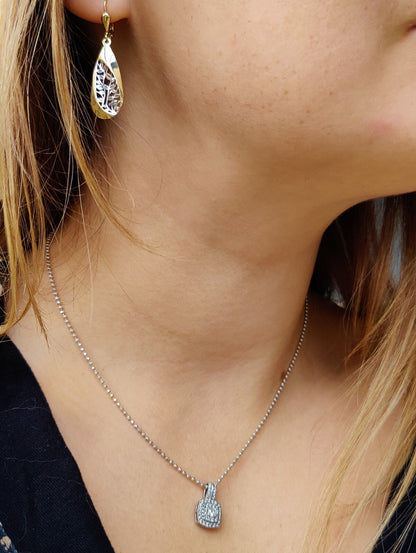 Solid Drop Dangly Earrings 9ct Yellow Gold Leverback Hallmarked Tree Pattern