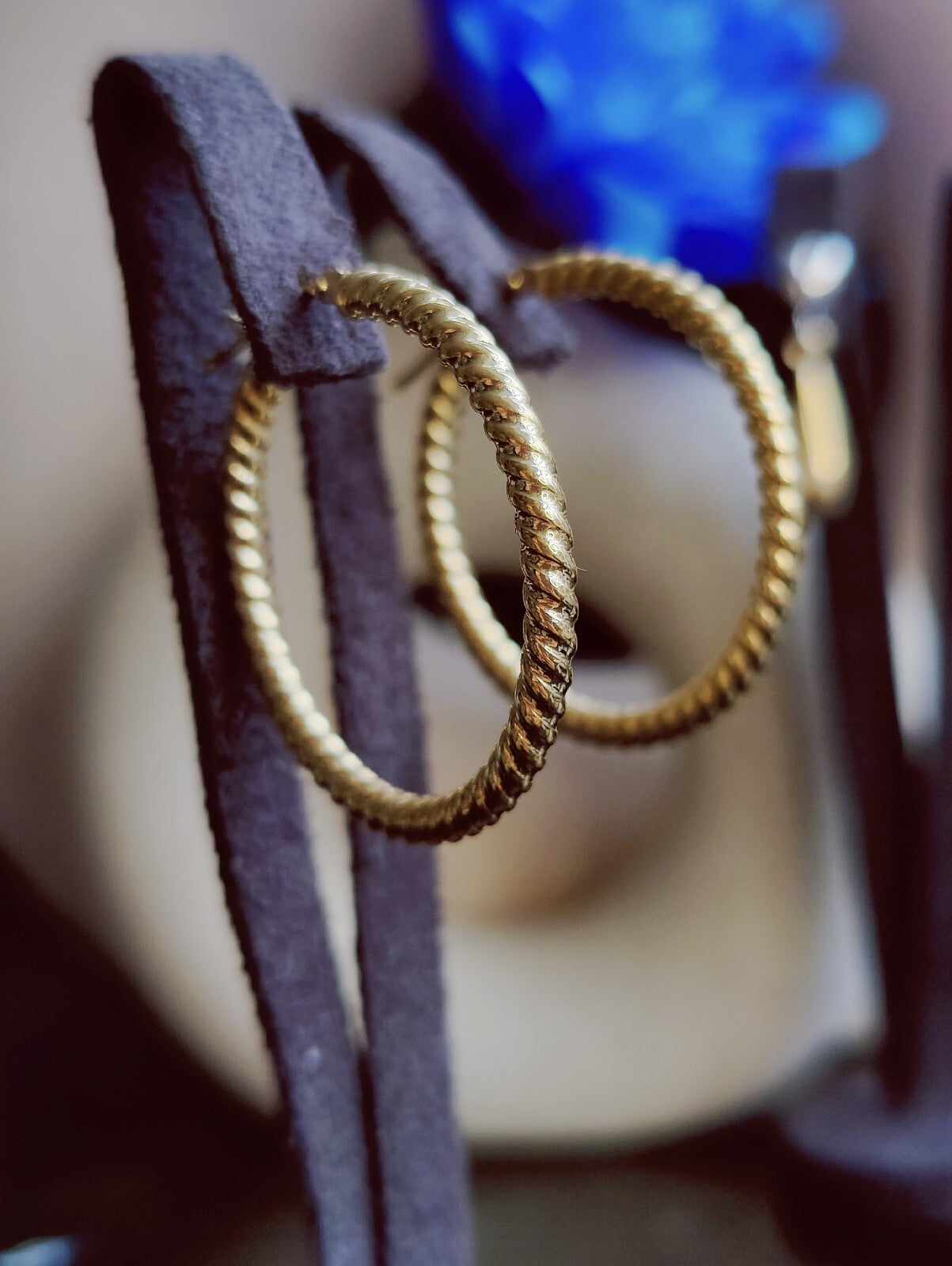 NEW 9ct Solid Yellow Gold Hoop Earrings Creole 30mm Hoops