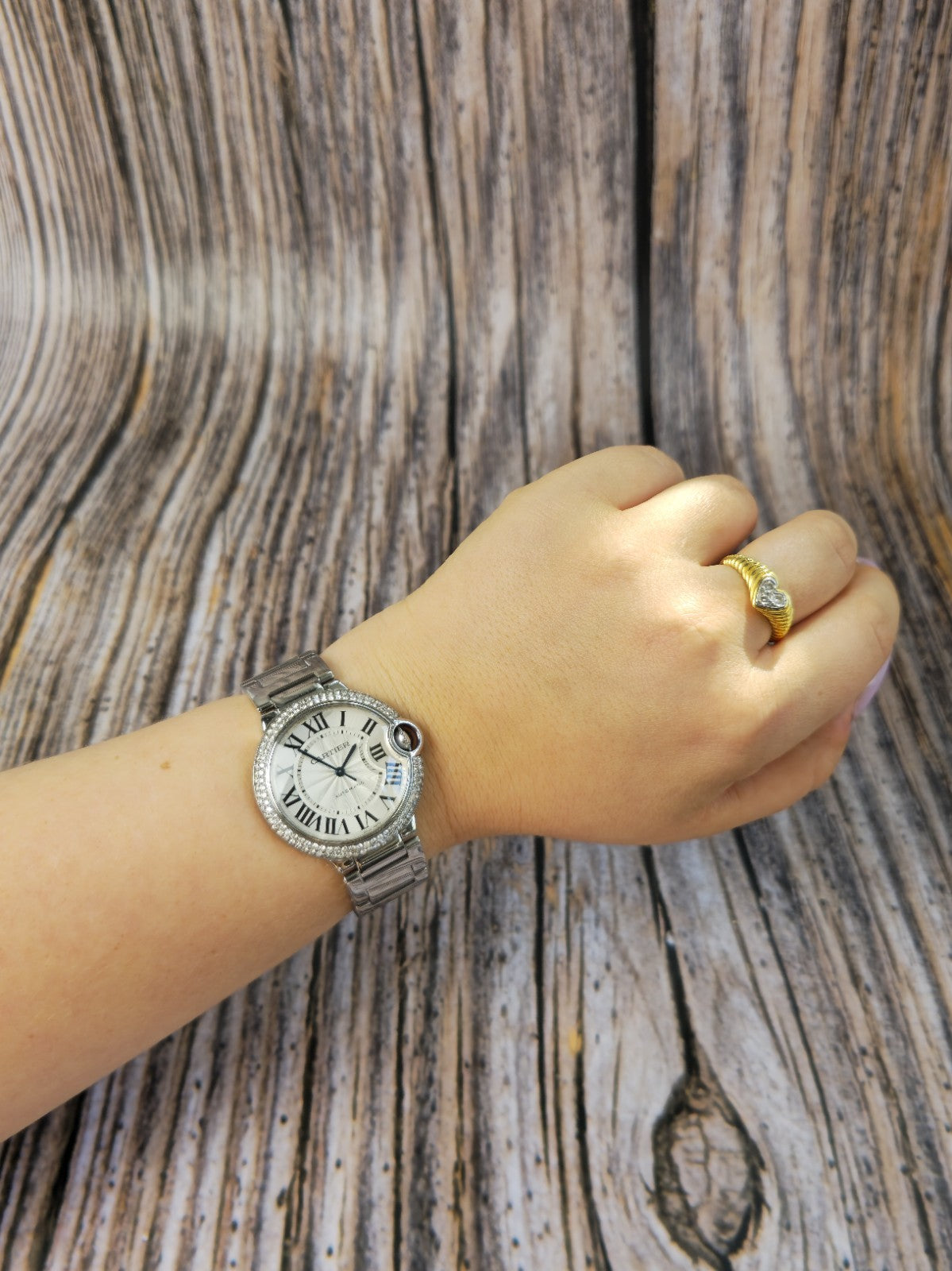 Cartier Ballon Bleu 36mm Steel Automatic Watch 2 Raw Diamond Bezel 3005 Papers