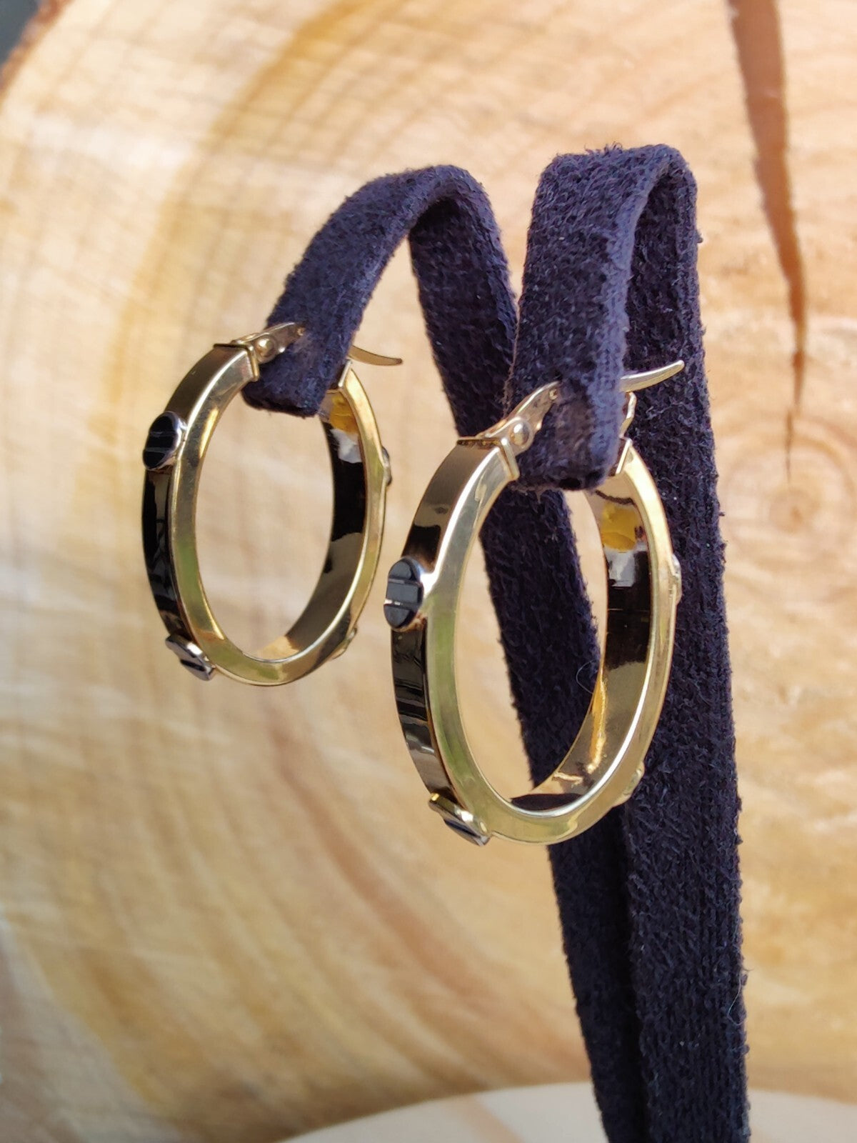 OVAL Gold Hoop Earrings 9ct Yellow Gold 24mm x 18mm Hallmarked Hinge Screw Love