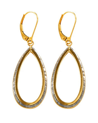 NEW Sparklig OVAL Drop Dangling Earrings 9ct Yellow Gold Leverback Hallmarked