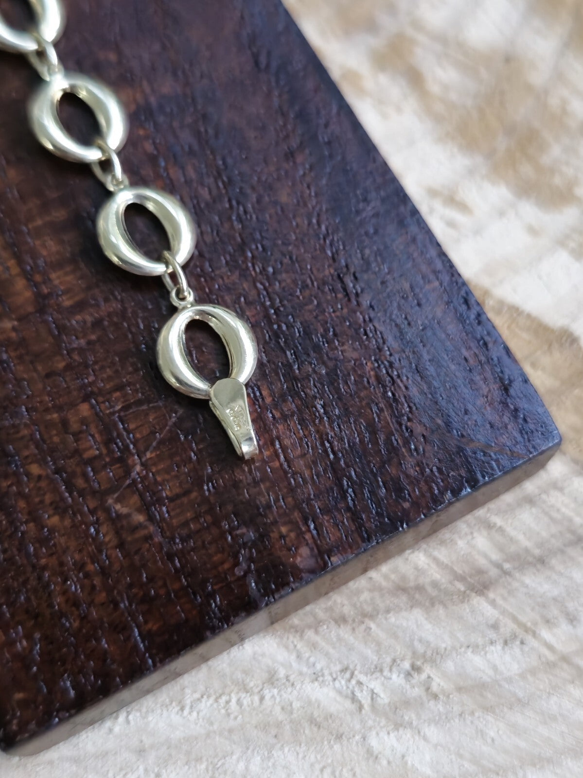 New Solid 9ct Yellow Circles Gold Chain BRACELET 7.5inch Hallmarked Lovely